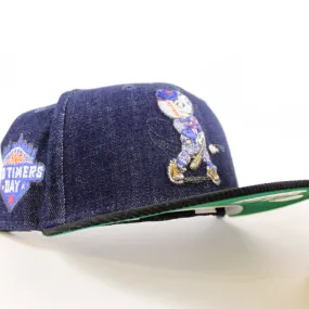 New York Mets Old Timers Day Patch New Era 59Fifty Fitted Hat (Navy Denim Black Corduroy Green Under Brim)