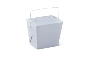 Noodle Box 16oz White  With Handle