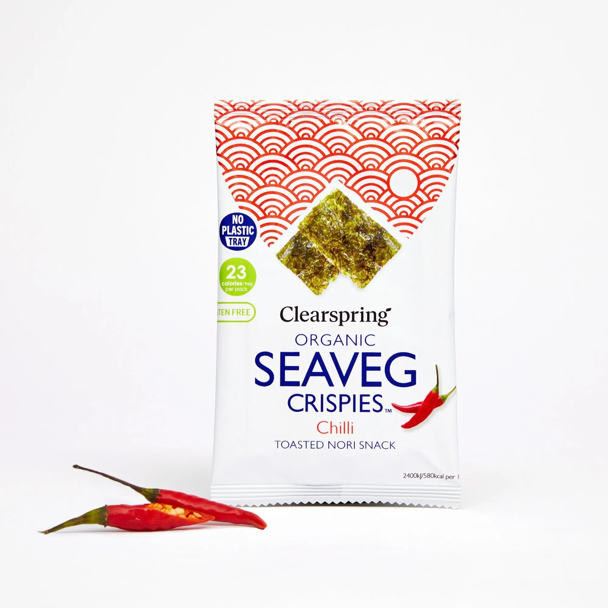 Organic Seaveg Crispies - Chilli (Crispy Seaweed Thins) (20 Pack)