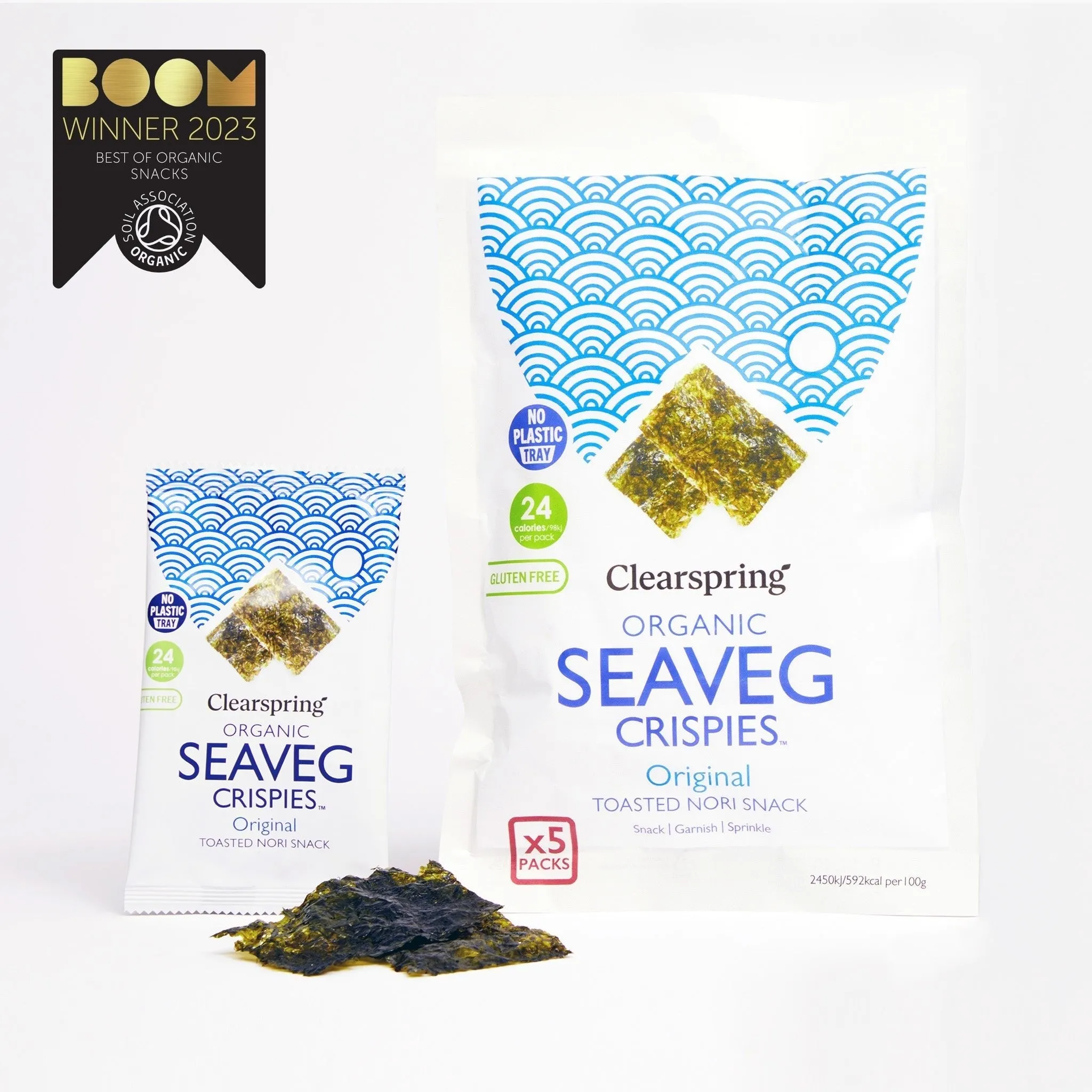 Organic Seaveg Crispies Multipack - Original (Crispy Seaweed Thins) (6 Pack)