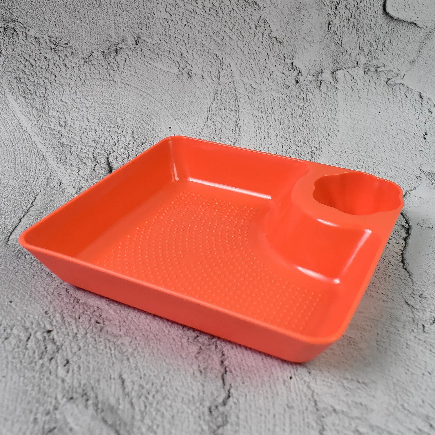 Plastic Plates With Dipping Saucer Round Dip Part (1 Pc)