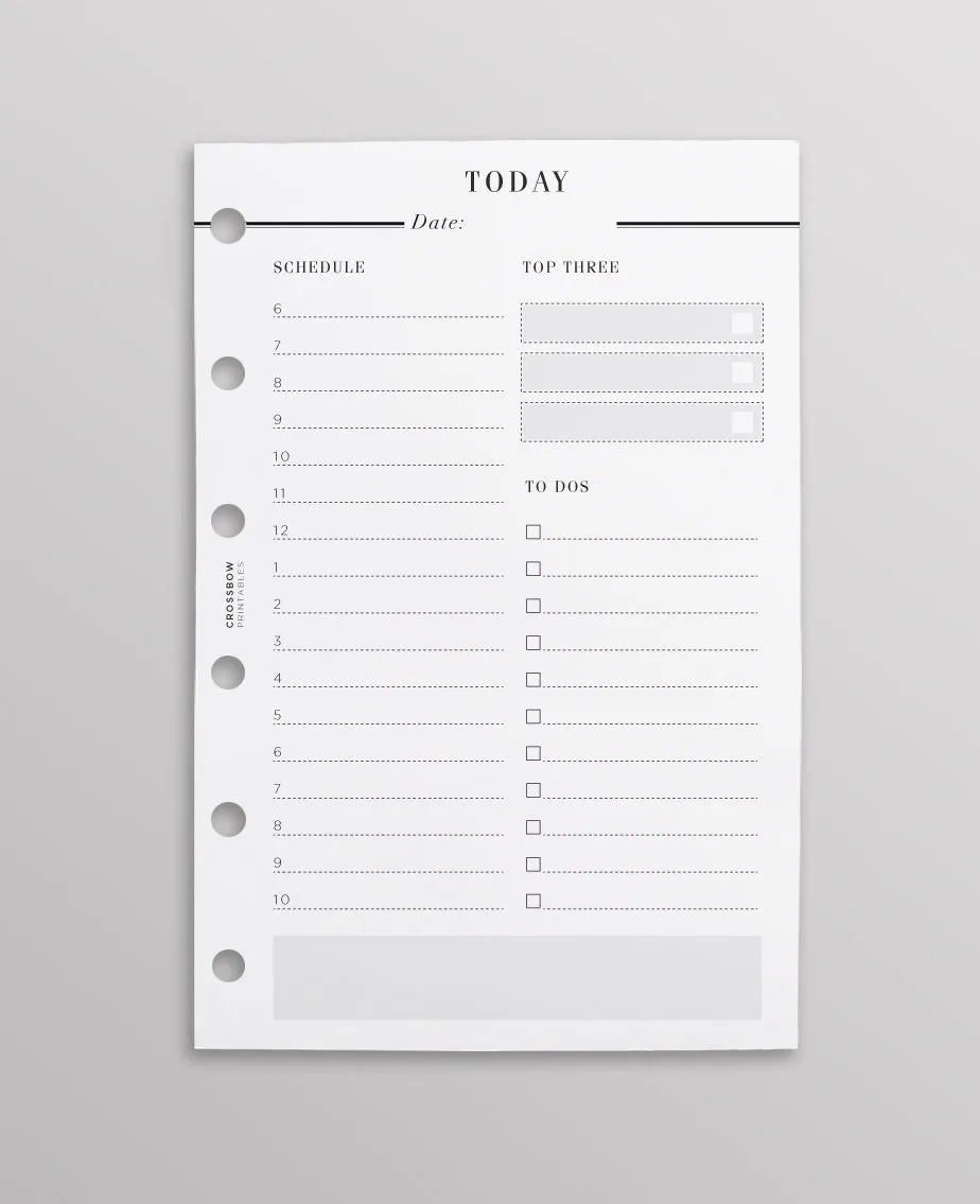 Pocket Day Per Page Inserts