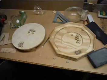 Portable Wooden Crokinole Board DIY Plans - Family Children Adults Table Games