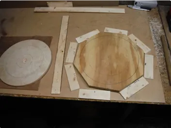 Portable Wooden Crokinole Board DIY Plans - Family Children Adults Table Games