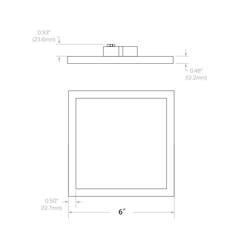 Prescolite LBSE-6SQD LiteBox Edge-Lit 6" 13W LED Square Surface Mount Downlight
