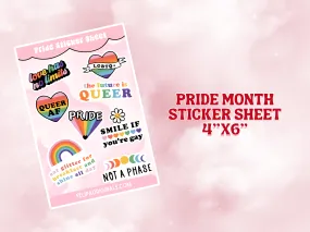 Radiate with Pride: 4"x6" Vibrant Waterproof Sticker Sheet