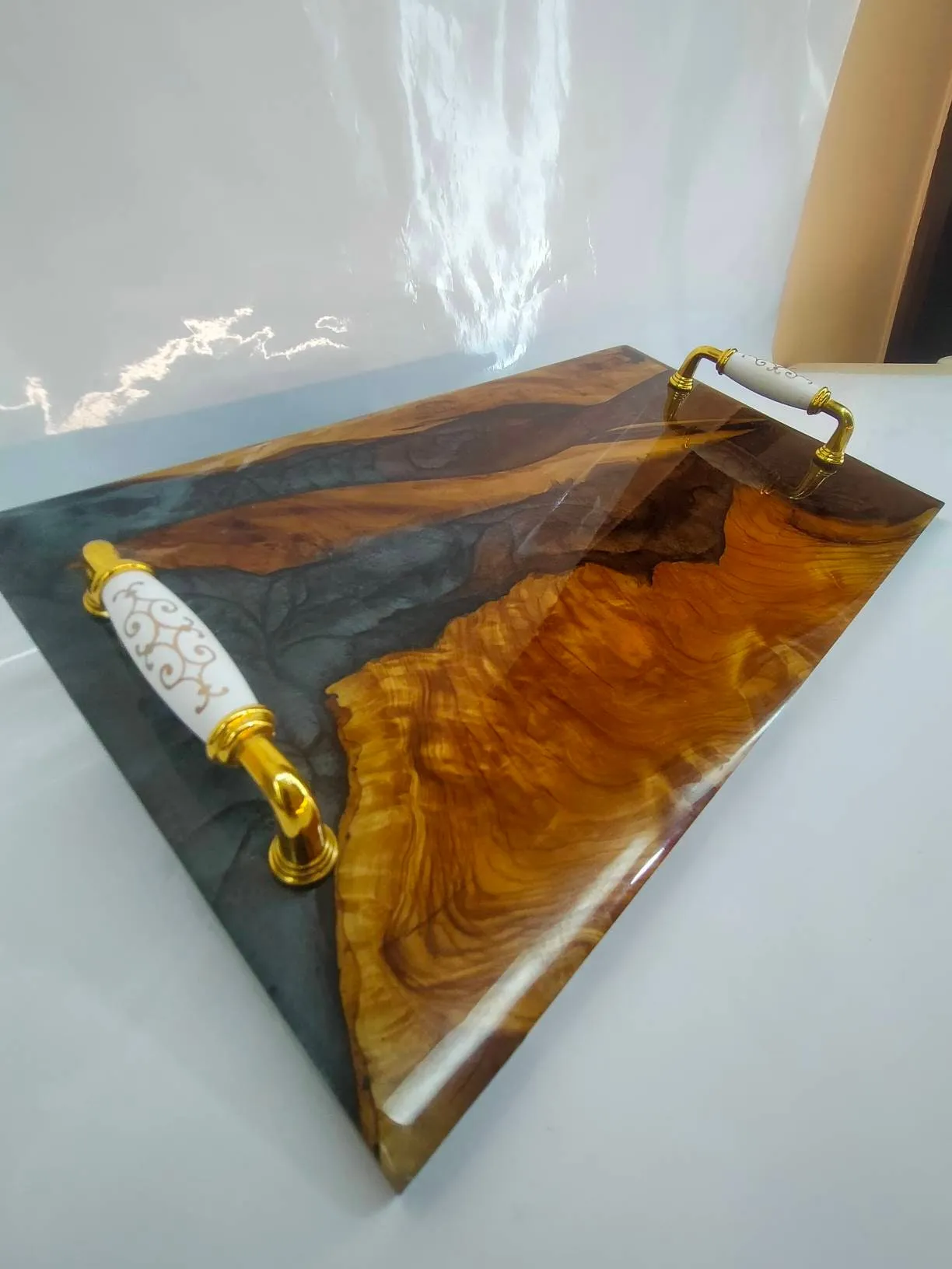 Resin tray, Epoxy tray, Wooden tray