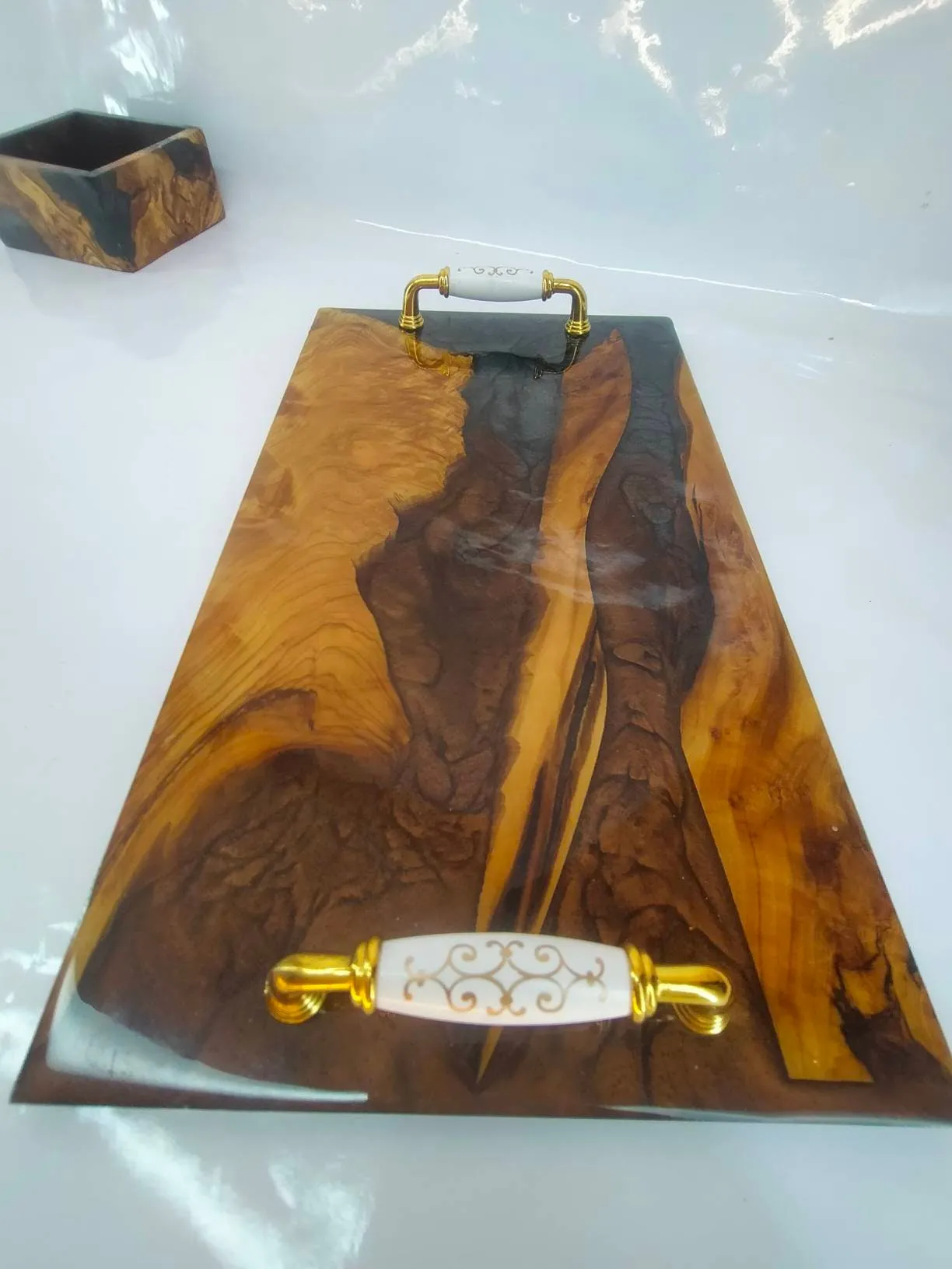 Resin tray, Epoxy tray, Wooden tray