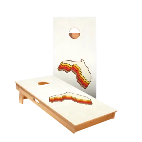 Retro Florida Star Cornhole Boards