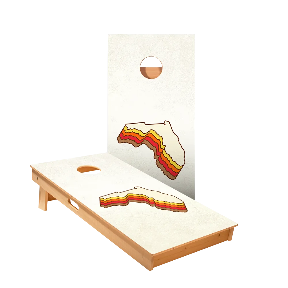 Retro Florida Star Cornhole Boards