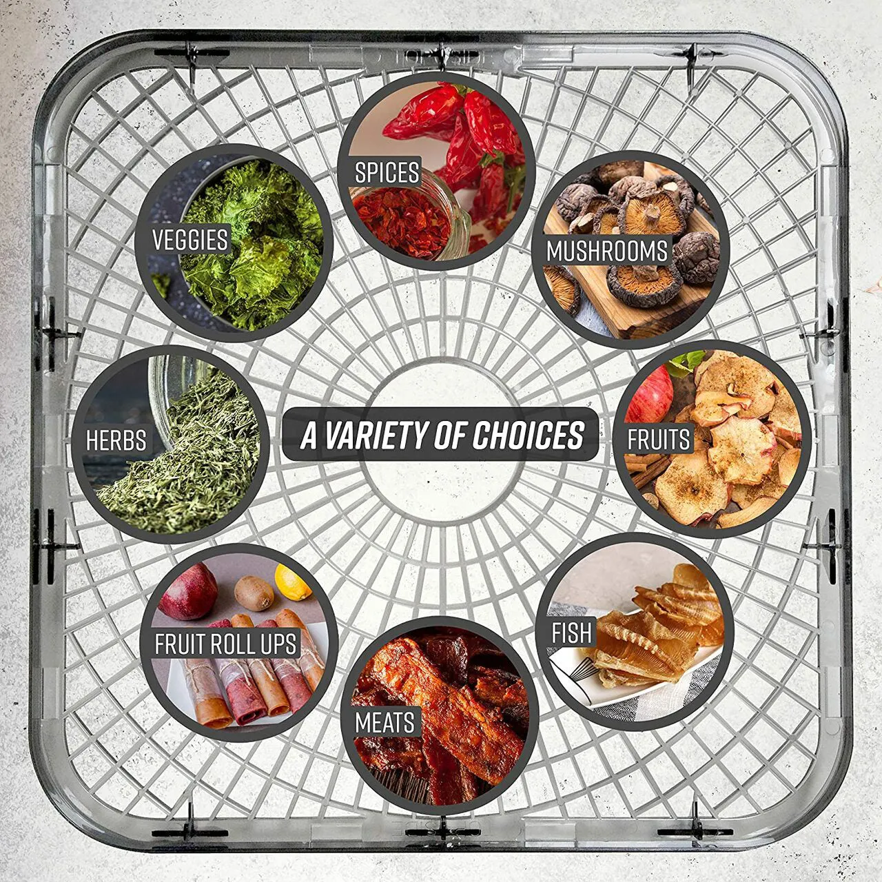 Ronco Turbo EZ-Store 5-Tray Dehydrator with Convection Air Flow