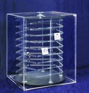 Rotating Acrylic Case for 180 pcs. 2" Hanging Earring Cards