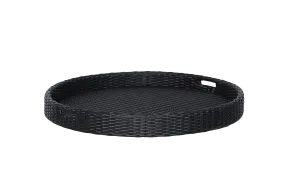 Round Woven Pool Floating Tray - Black