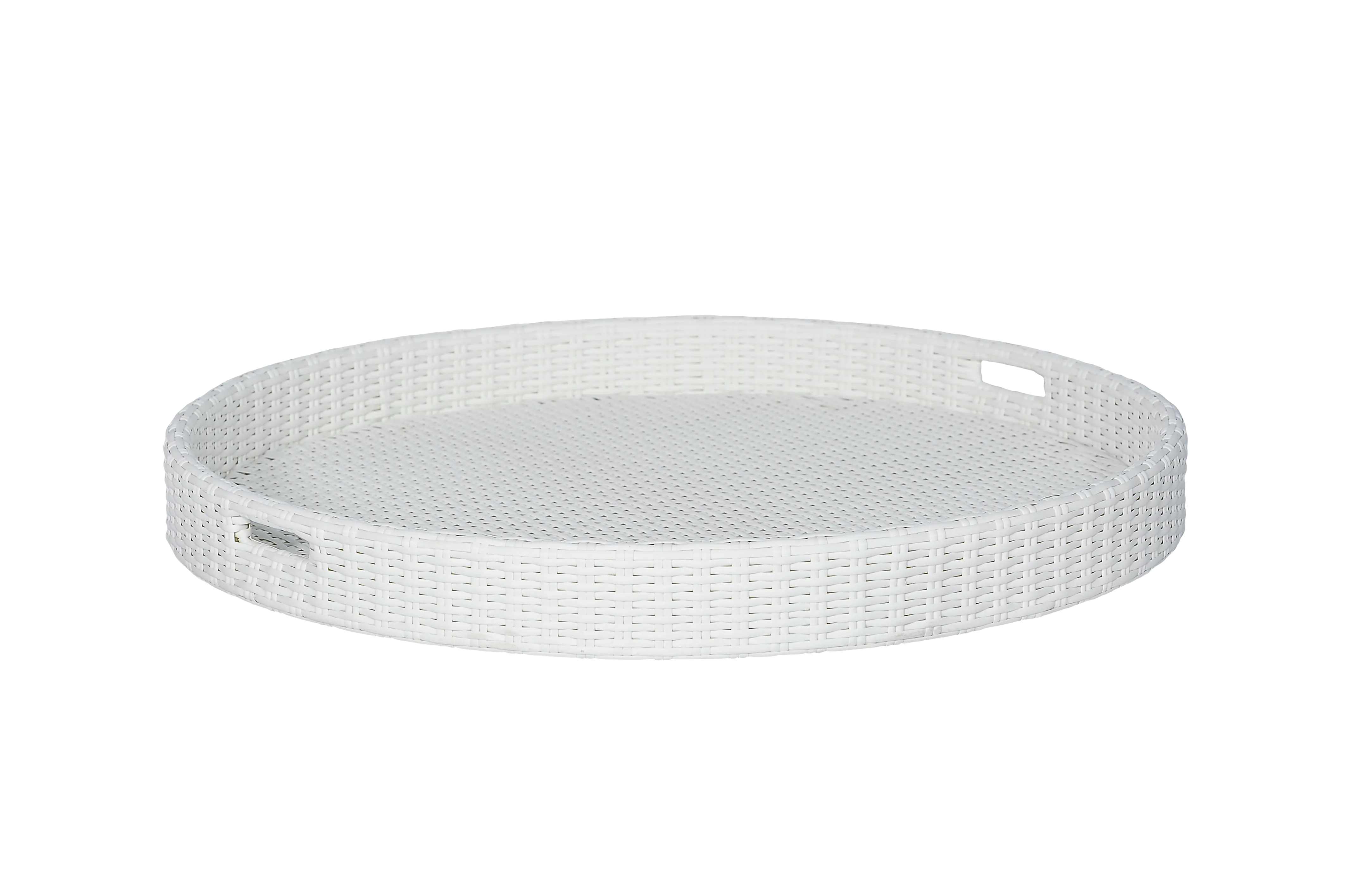 Round Woven Pool Floating Tray - White