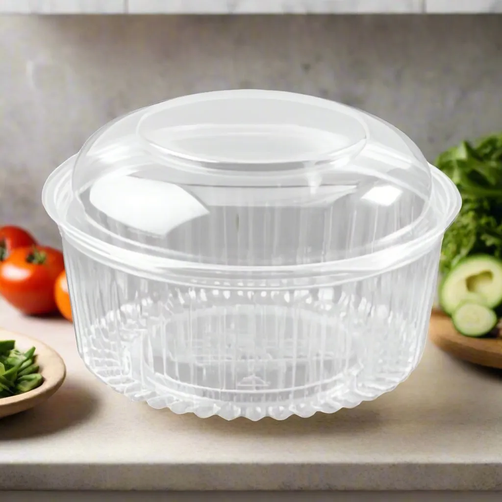 Show Bowl Plastic Containers With Dome Lid Clear 32oz/946ml