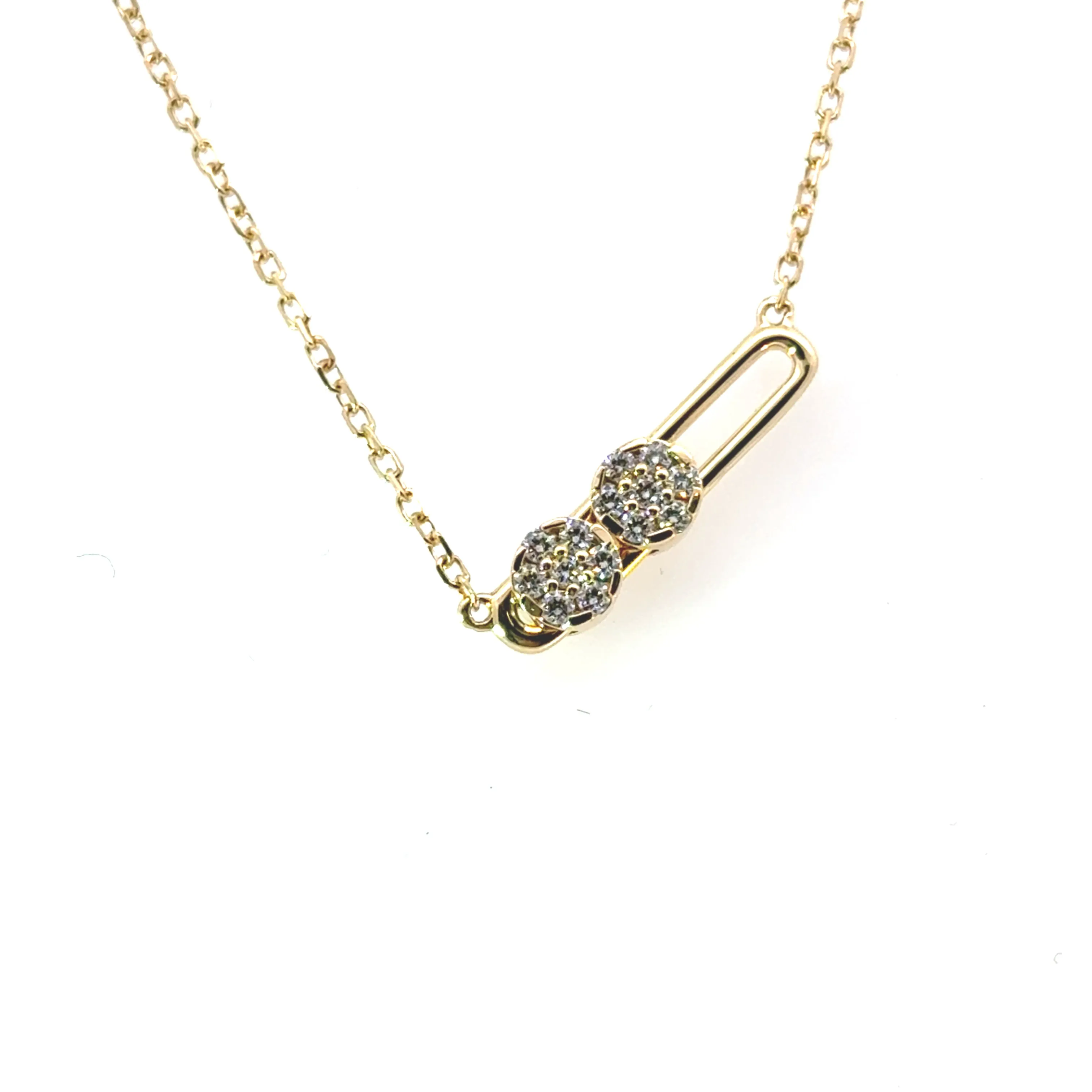 Sliding Diamond Pendant Necklace