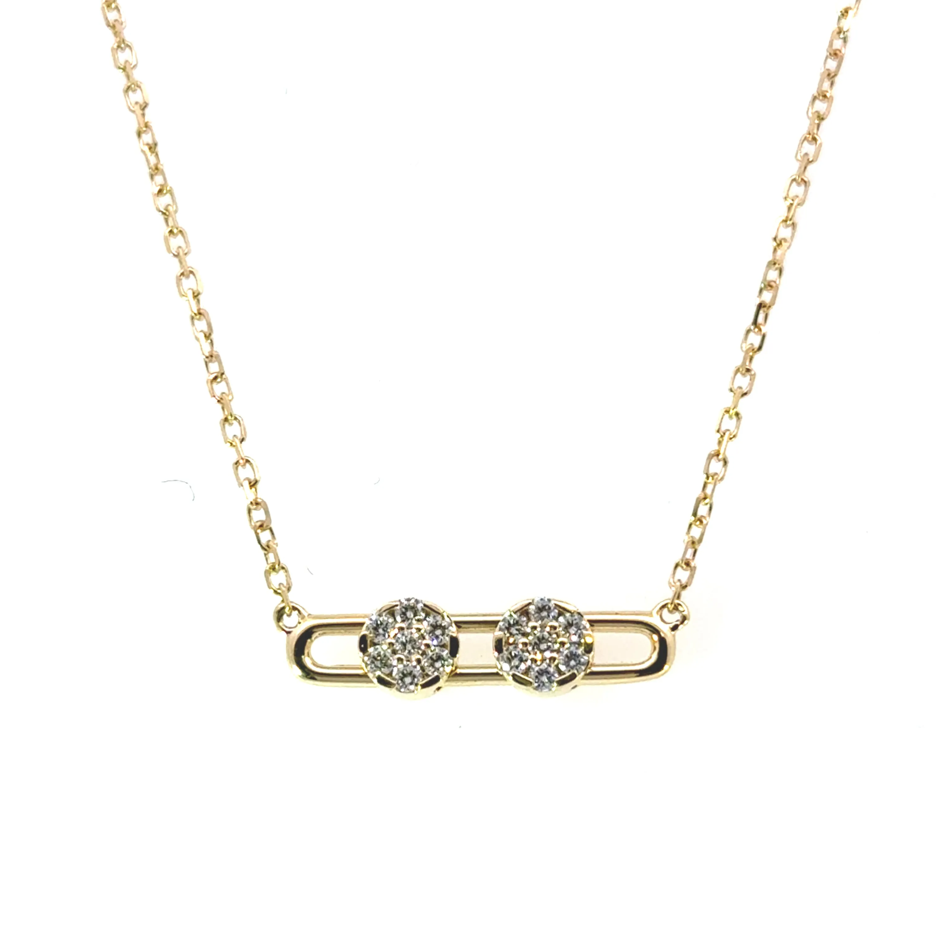 Sliding Diamond Pendant Necklace