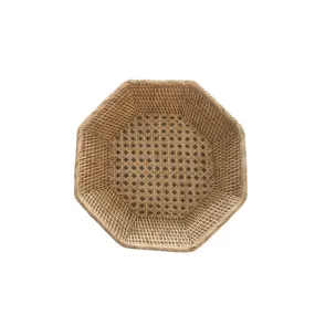 Small Octagonal Rattan Tray
