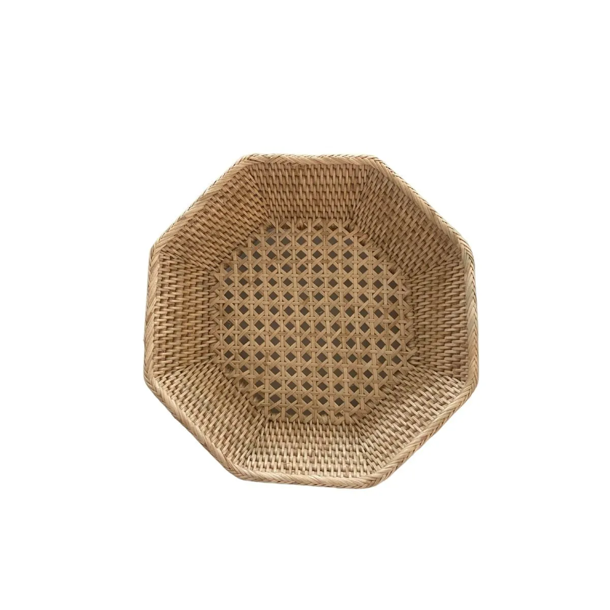 Small Octagonal Rattan Tray