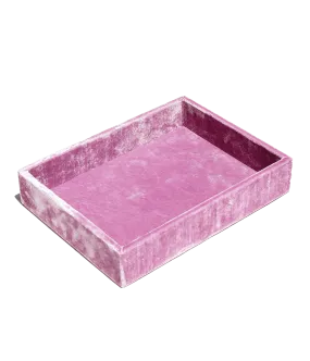 Stackable Silk Velvet Jewelry Tray in Berry