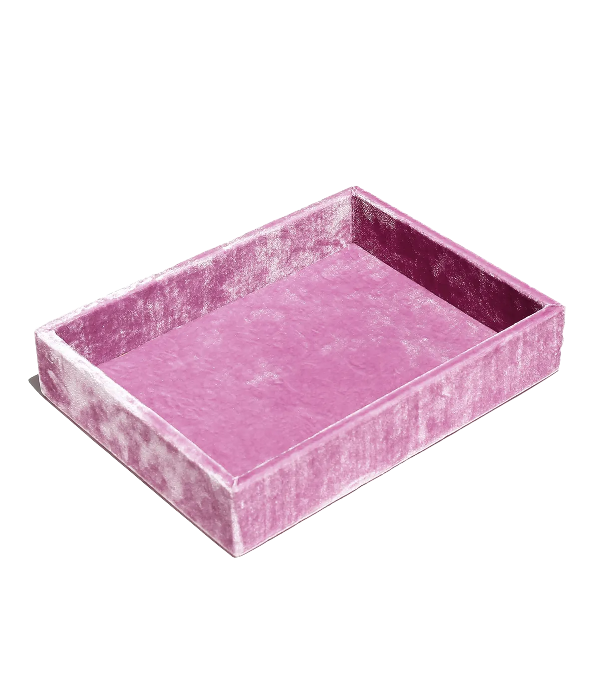 Stackable Silk Velvet Jewelry Tray in Berry