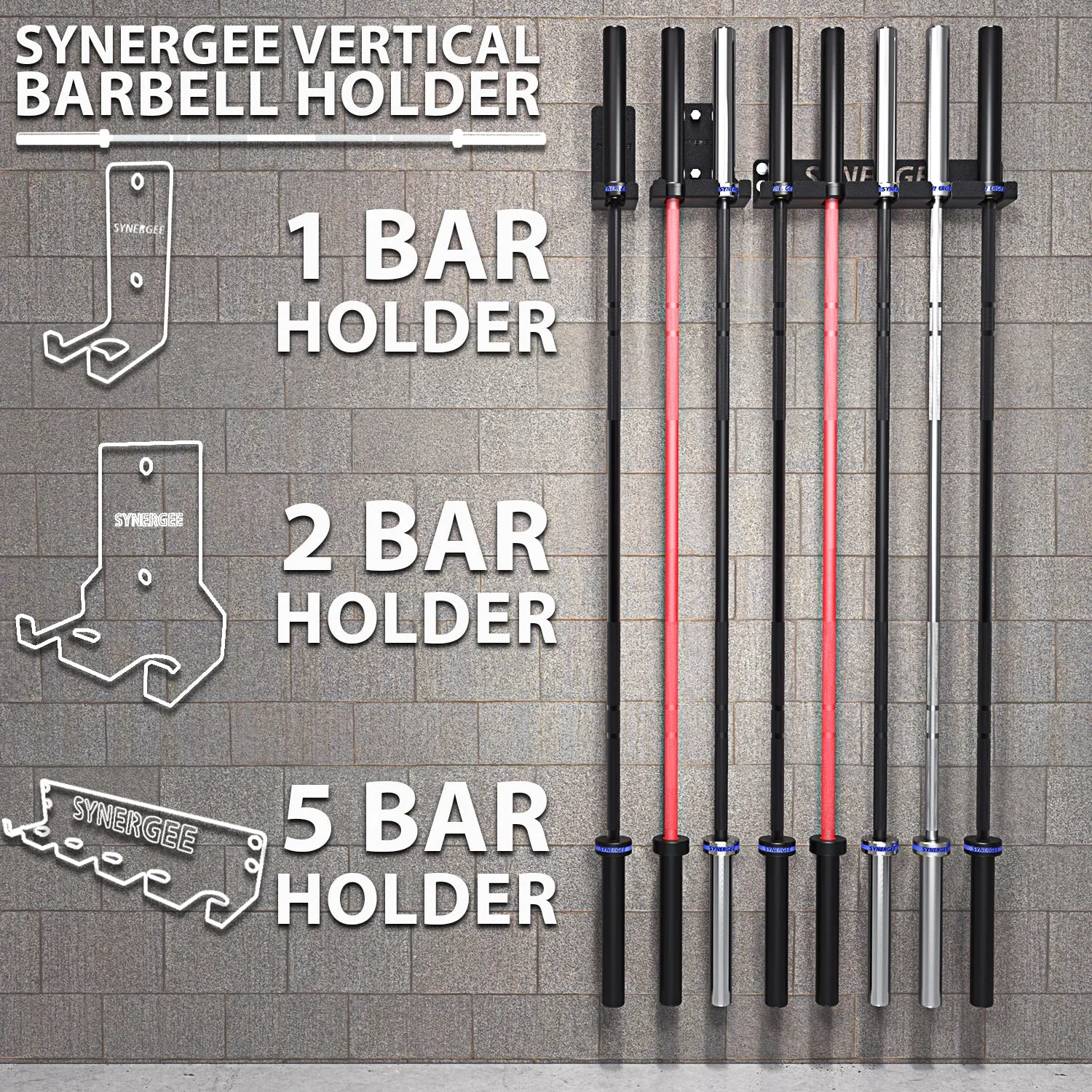 Synergee Vertical Barbell Wall Storage Racks