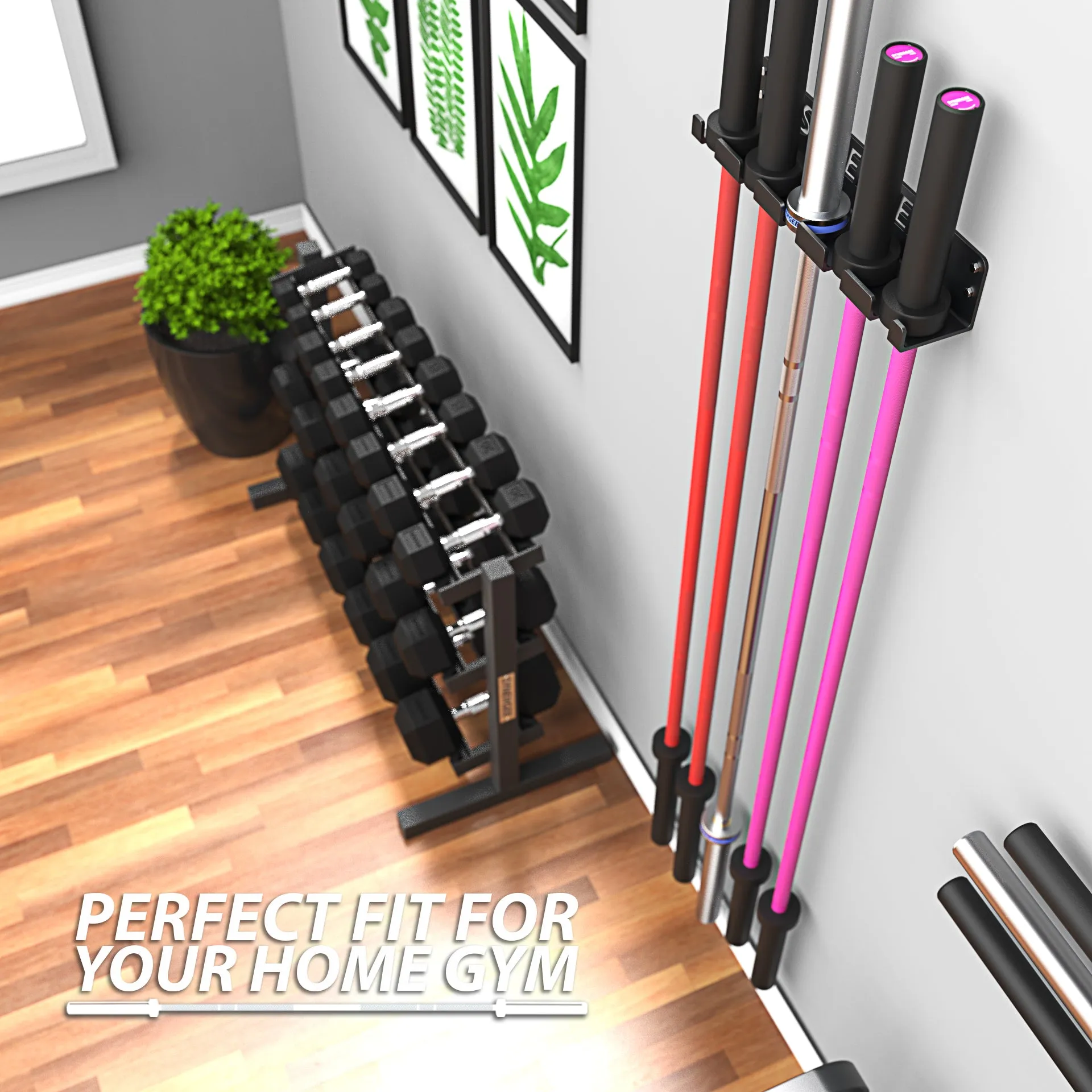 Synergee Vertical Barbell Wall Storage Racks