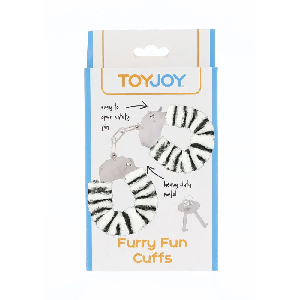 ToyJoy Furry Fun Handcuffs Zebra