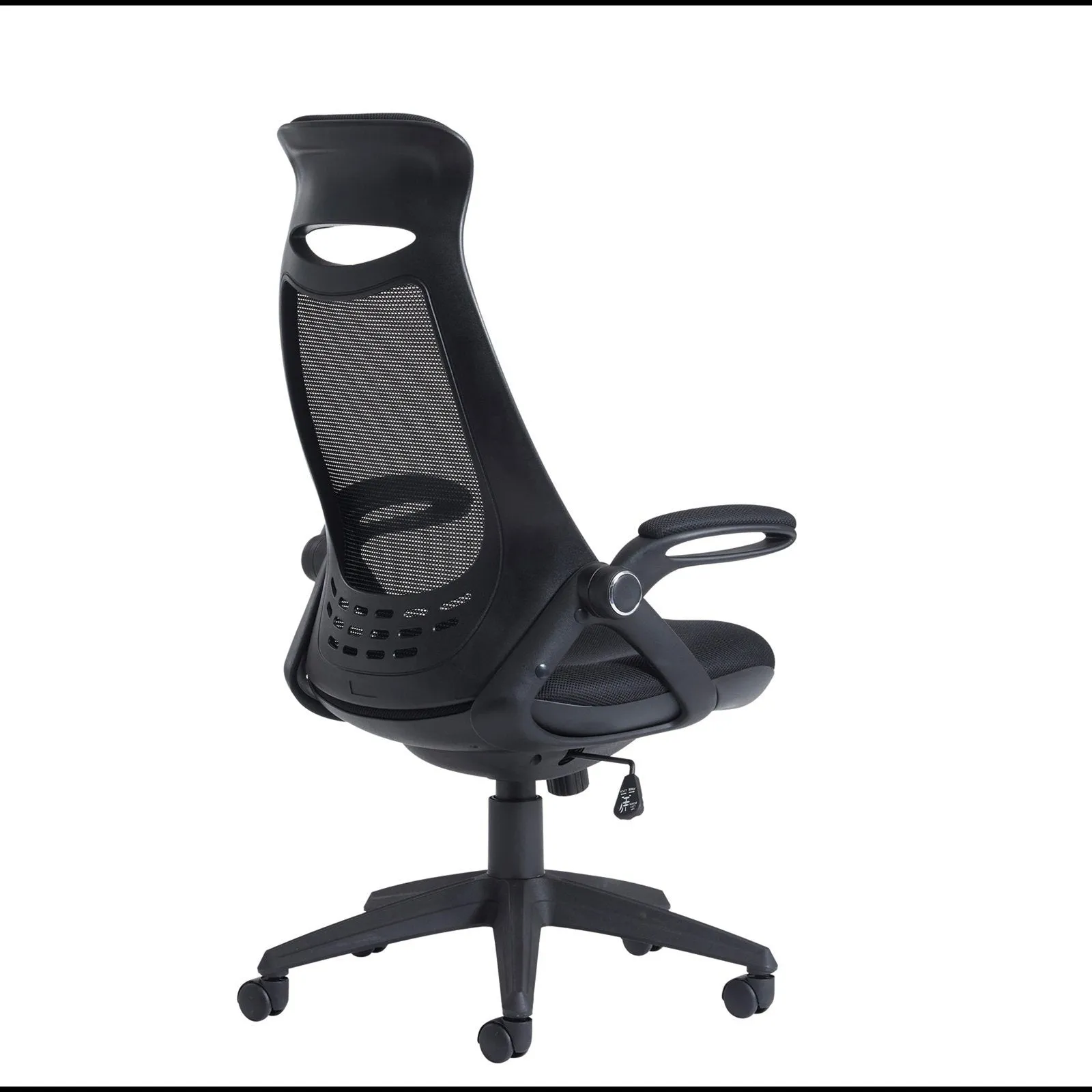 Tuscan mesh high back chair with head support - black