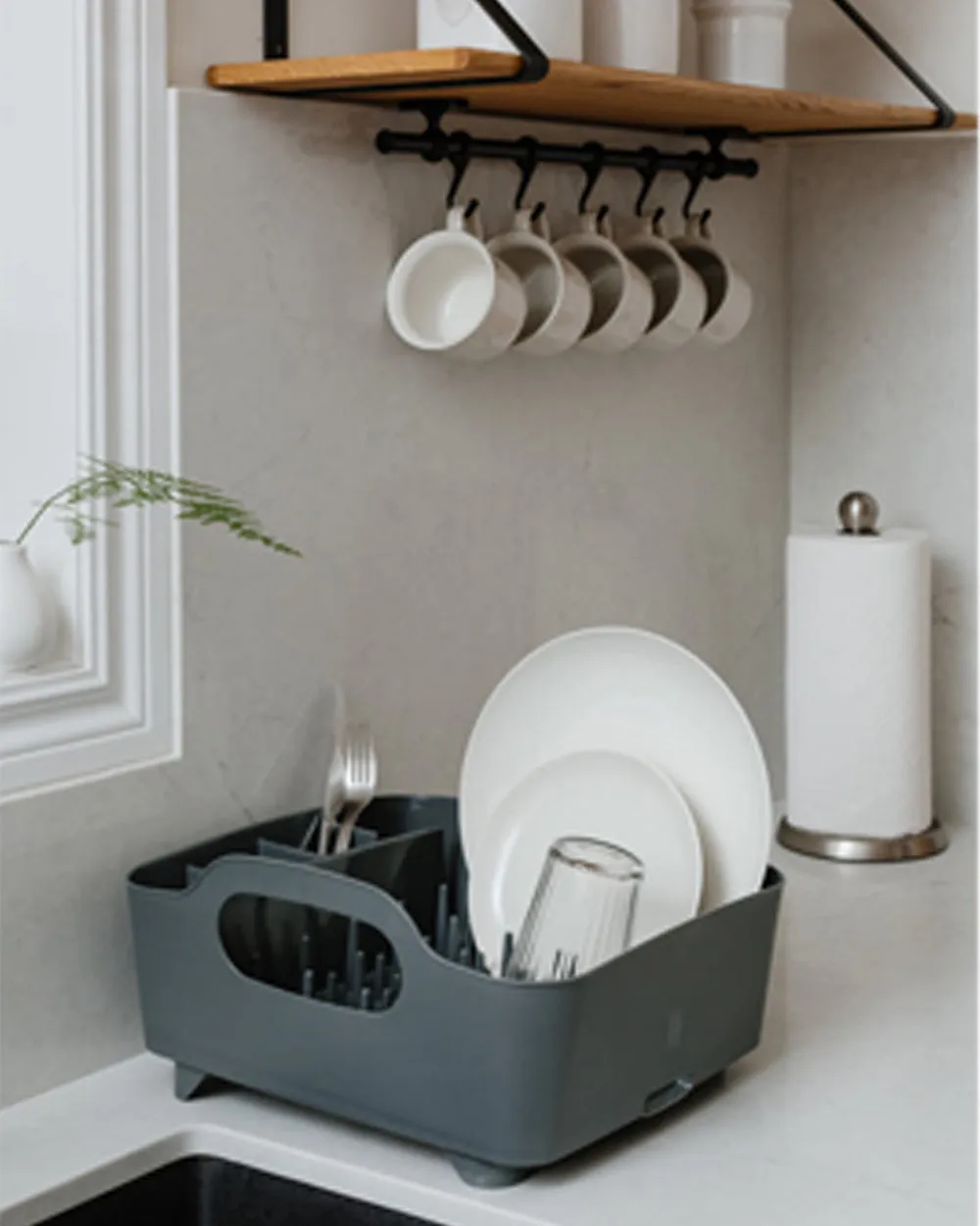 Umbra Tub Dish Rack Charcoal