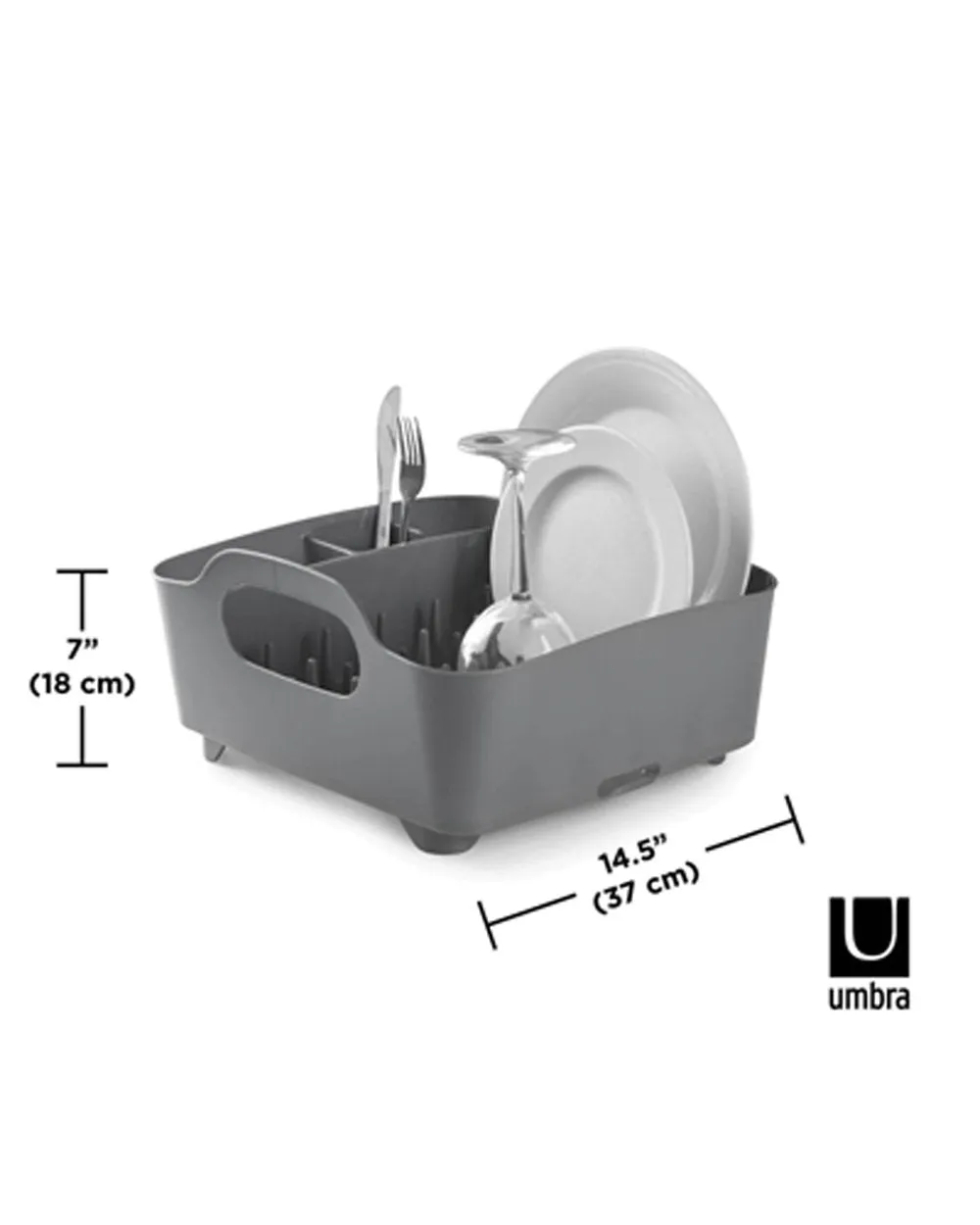 Umbra Tub Dish Rack Charcoal