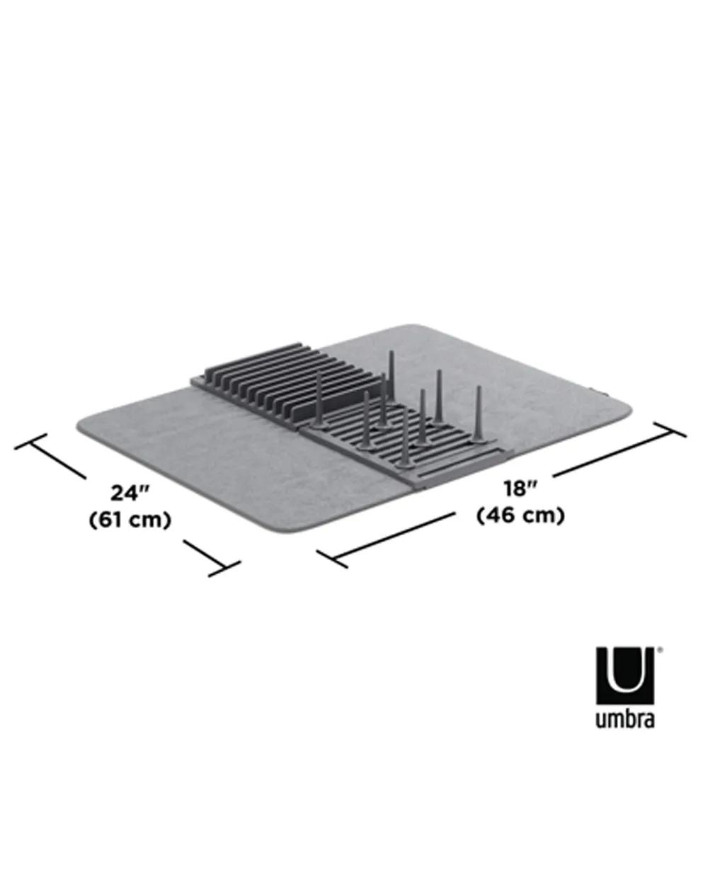 Umbra UDry Peg Drying Rack with Mat Charcoal