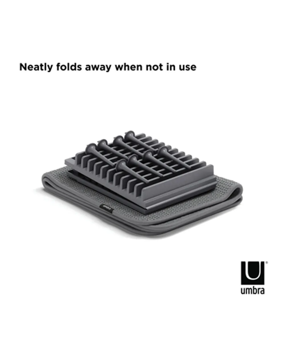 Umbra UDry Peg Drying Rack with Mat Charcoal