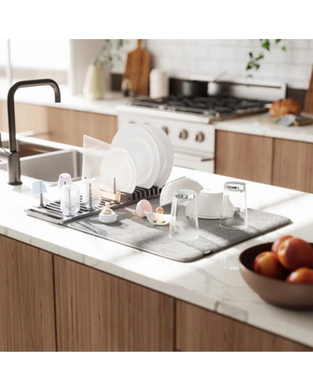 Umbra UDry Peg Drying Rack with Mat Charcoal