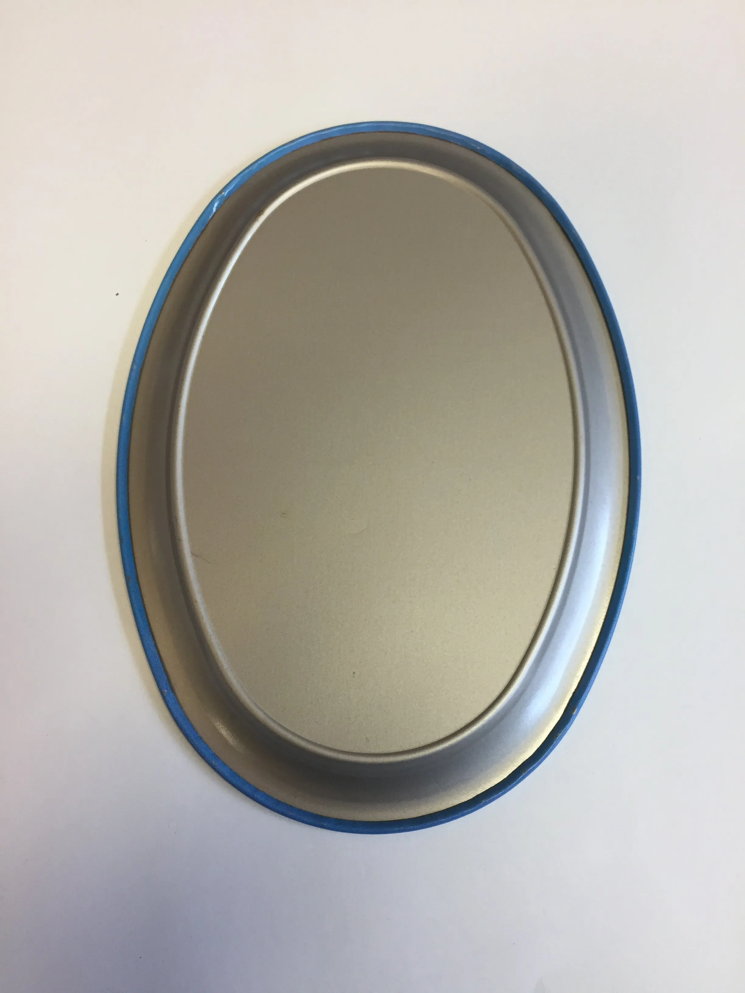Vintage 1990's Antique Style Mini Tin Coca Cola Oval Trays Blue Repop