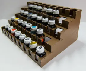 Wall Mount Paint Rack - Testors Square Enamels
