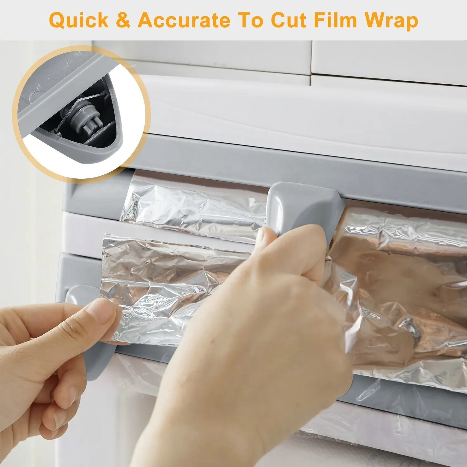 Wall Mounted Kitchen Roll Dispenser with Cutter