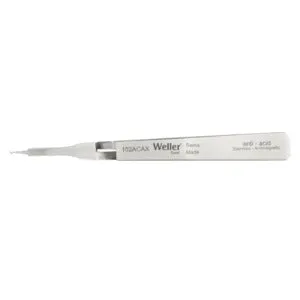 Weller-Erem 102ACAx Tweezers, SMD, 45 deg Angle, Pointed Tips, Flat, Reverse Action