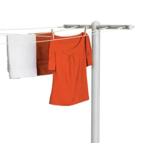 White T-Post for 5-Line Outdoor Clothes Drying