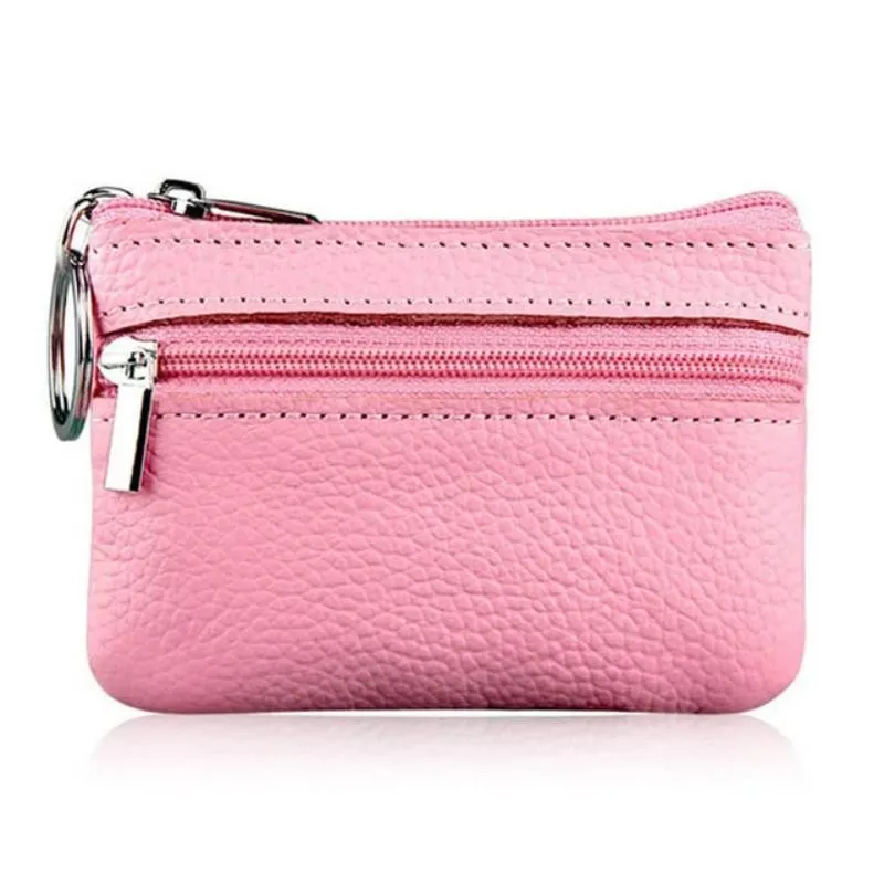 Women's Single Zip Leather Clutch Wallet