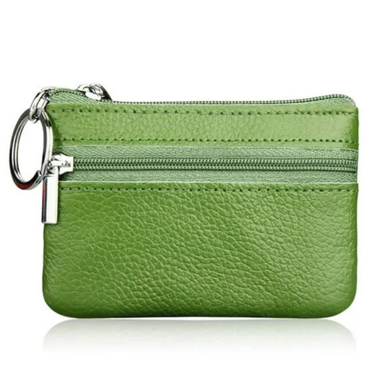 Women's Single Zip Leather Clutch Wallet