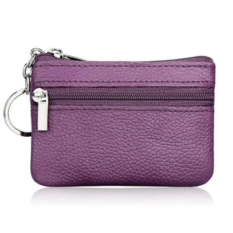 Women's Single Zip Leather Clutch Wallet