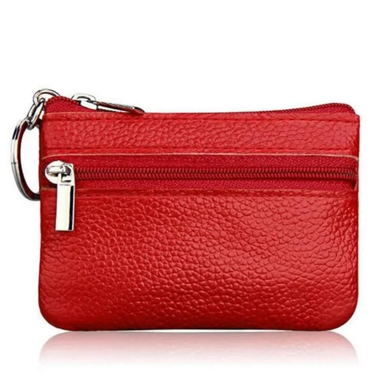 Women's Single Zip Leather Clutch Wallet