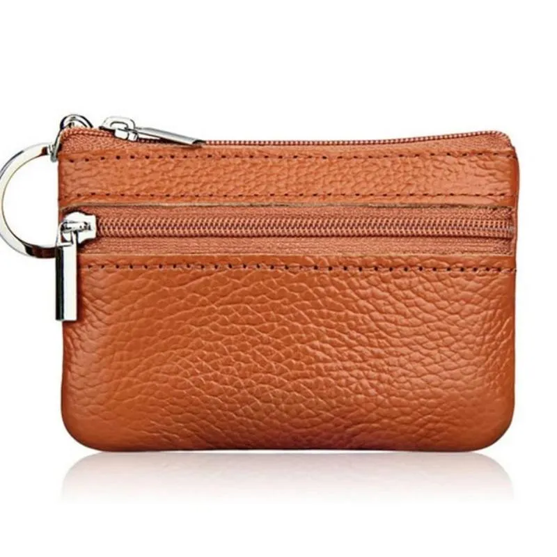 Women's Single Zip Leather Clutch Wallet