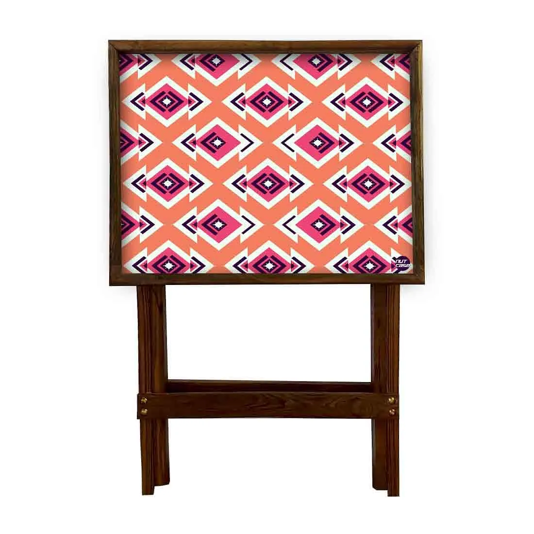 Wooden TV Trays Table Bar Snack Serving Tables - Diamonds