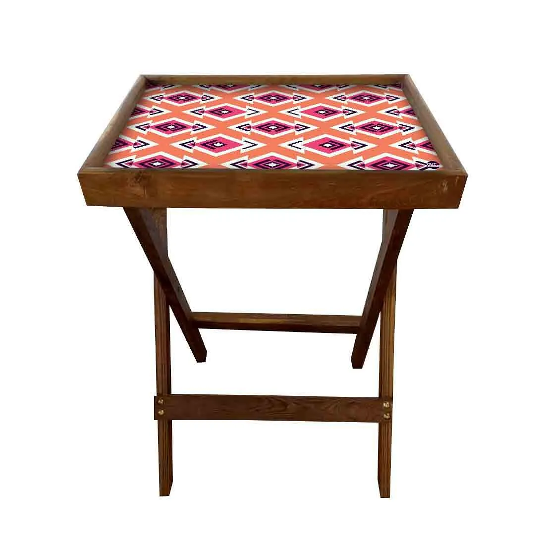 Wooden TV Trays Table Bar Snack Serving Tables - Diamonds