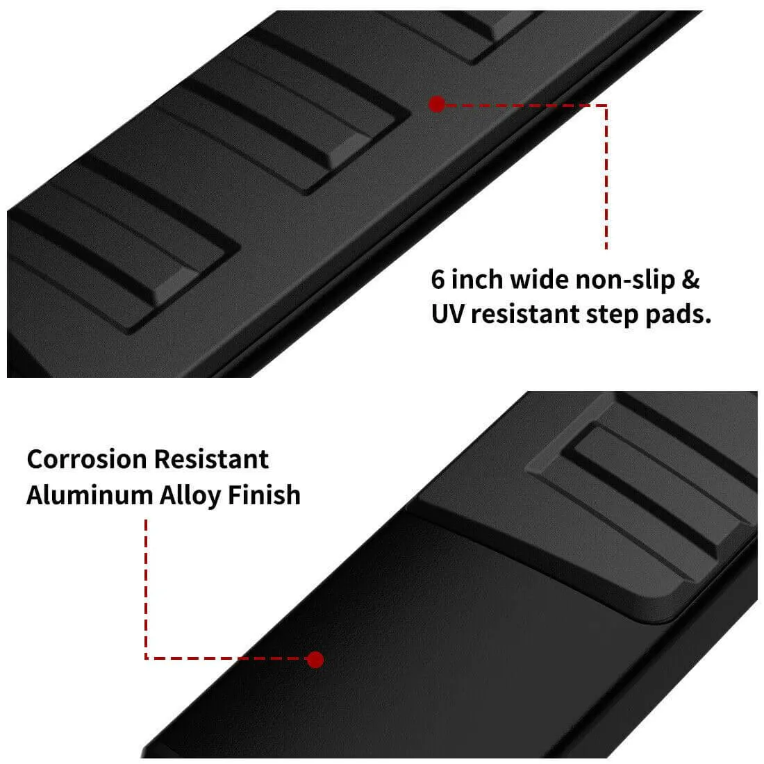 YITAMOTOR® For 2007-2021 Toyota Tundra Double Cab 6" Running Boards Nerf Bars Side Step Black