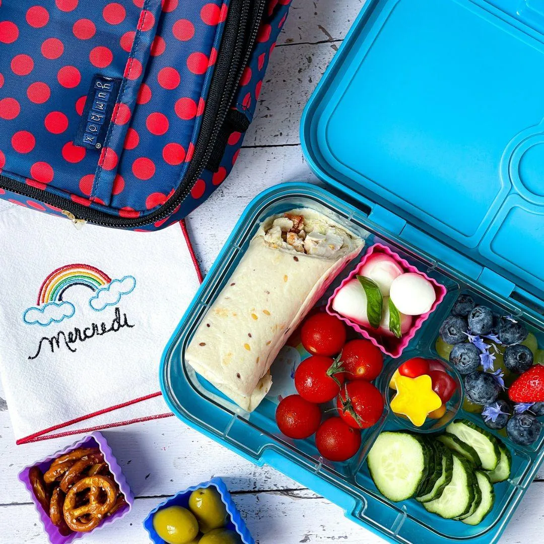 Yumbox Mini Silicone Bento Cups - Set of 6 - Green Blue