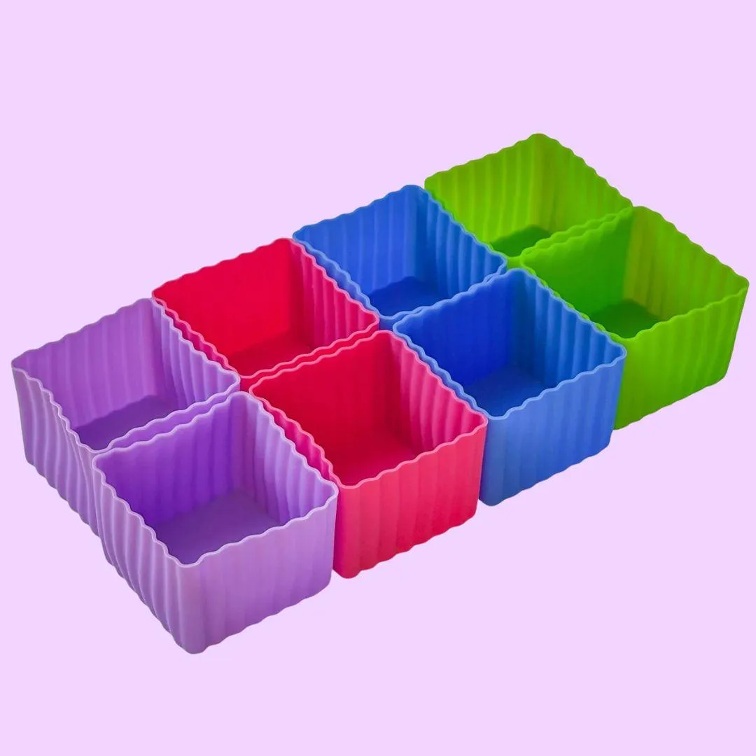 Yumbox Multicolour Mini Silicone Bento Cubes - Set of 8